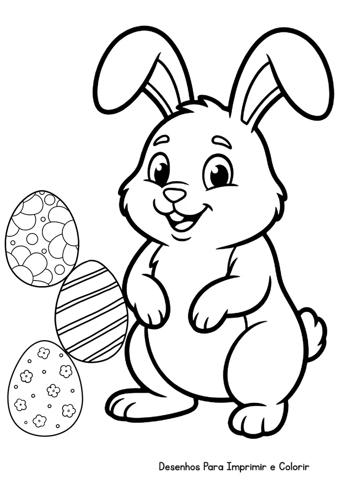 Desenhos da Pascoa para colorir para imprimir e colorir - imagem 4